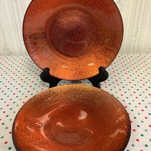 New Autumn Orange Round Plates